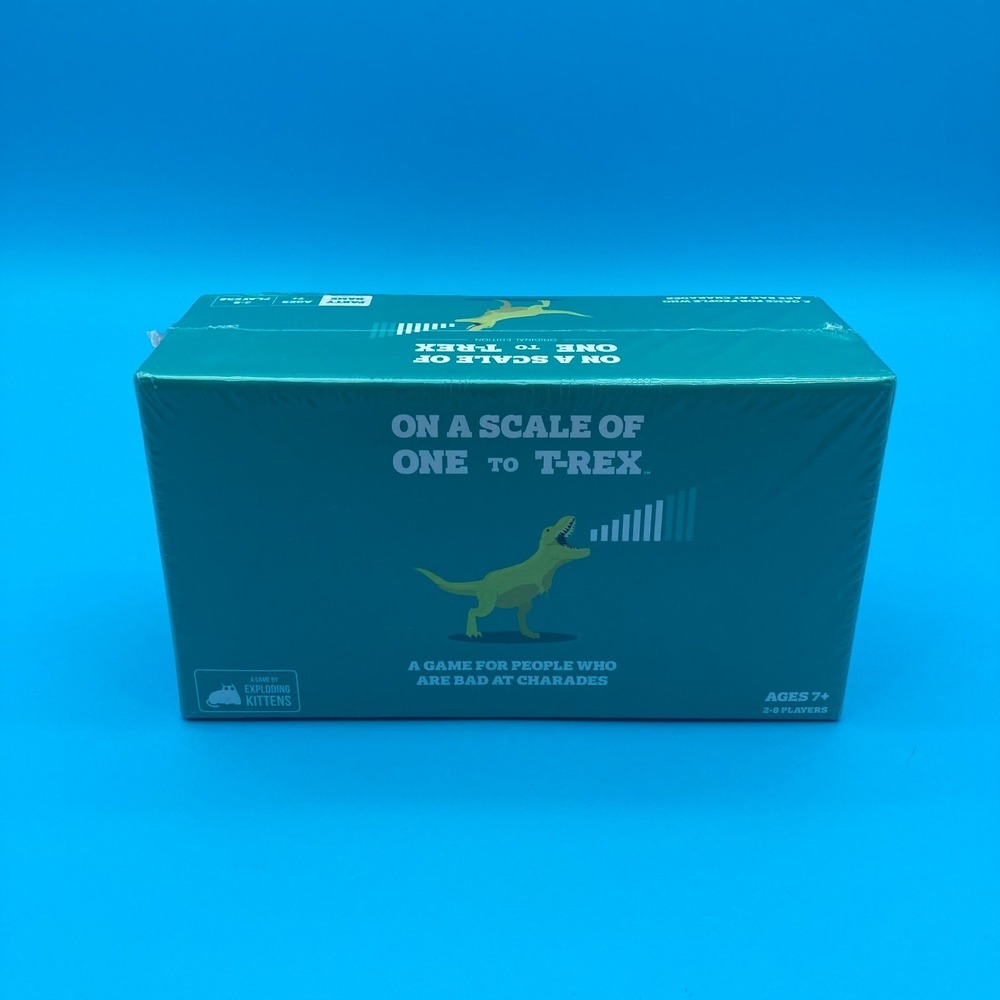 On A Scale Of One To T-Rex Game by Exploding Kittens NEW SEALED